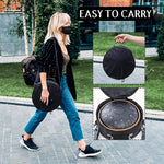 HASTHIP Steel Tongue Drum for Meditation with 15 Notes 13 in Titanium Alloy | Black Handpan Instrument
