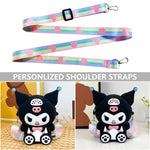 HASTHIP® Kuromi Purse for Girls, Kawaii Small Bag for Girls Silicone Girls Purse Mini Bag Cartoon Cute Bags for Girls Daily Casual Coin Purse Phone Pouch Fashion Sling Bag for Girls 4.33*5.9*1.57 Inch