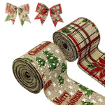 HASTHIP® 6.6ft Christmas Ribbon 2.48 inches Width Hemp Christmas Decorative Ribbon Gift Paking Ribbon Christmas Tree Ornament Rustic Christmas Decorative Ribbon, 2 Rolls