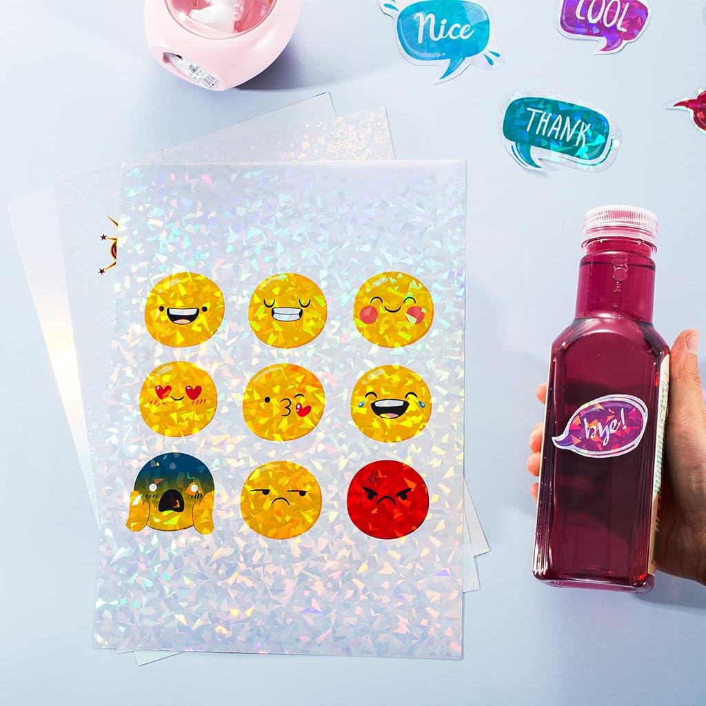 HASTHIP® 24 Sheets Vinyl Printable Sticker Paper A4 Size (8.25" x 11.7")