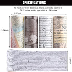 HASTHIP Washi Tape Set for Journals and Scrapbooks with 4 Rolls 78.74 in Each | Vintage Theme