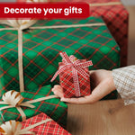 HASTHIP Gingham Plaid Ribbon for Gift Wrapping and DIY Crafts featuring Refined Edge 1cm x 10 Yards | Red and White Checked Decor