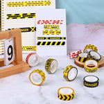 HASTHIP Caution Line Washi Tape Set for DIY Crafts with 16 Rolls and 8 Unique Designs