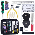 HASTHIP Guitar Repair and Maintenance Tool Kit for DIY Setup with 23 Tools | Ruler and Zipper Case