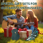 HASTHIP Guitar Pick Holder Case for 18 Picks featuring Bi Fold Design with Snap Closure and Green PU