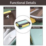 HASTHIP Lunch Box for School Office and Camping with Leakproof Lid 1000ml 304 Stainless Steel Compartments | Light Green for Men Women and Kids