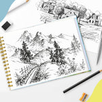 HASTHIP A4 Sketching Book for Drawing and Painting with 60 Tearable Sheets | Spiral Bound Hard Cover