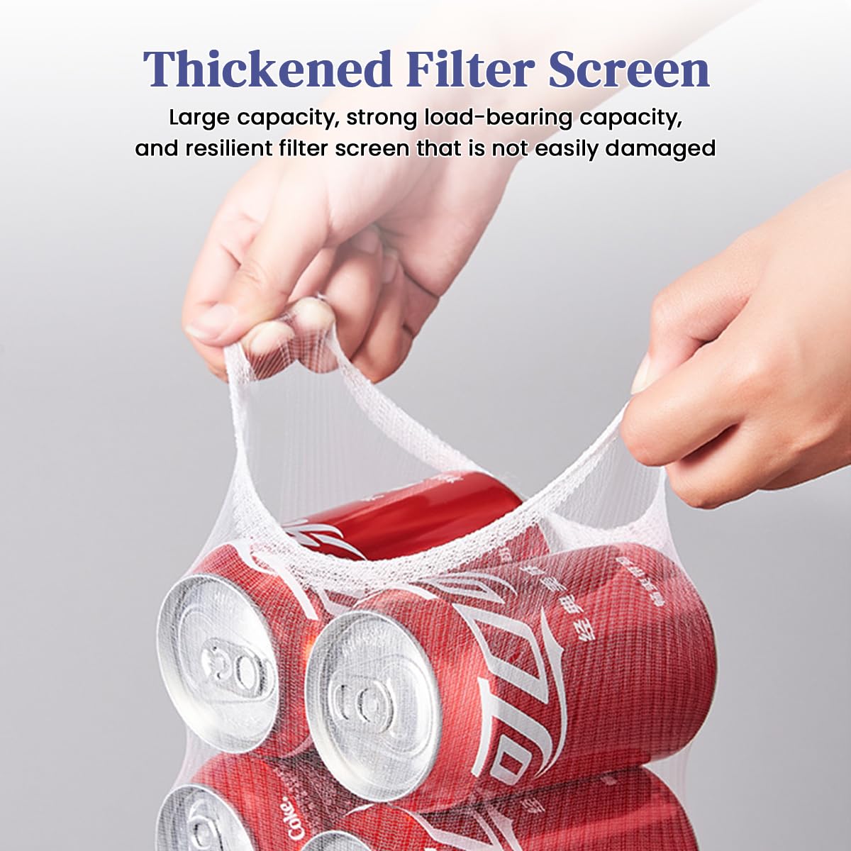 HASTHIP Kitchen Sink Strainer with 50pcs Filter Mesh Bags featuring Folding Self Adhesive Rack | Modern Space Saving Design
