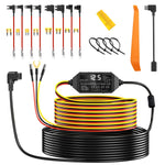 HASTHIP® 11.5ft Dash Cam Hardwire Kit 12V-24V Parking Mode Power Cable with Voltage Protection Display, Low-Voltage Cutoff, USB-C, Fuse Tap Wiring Kit for Dash Cameras, Mirror Cam & GPS Devices