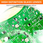 HASTHIP Desk Magnifying Glass for Crafting and Electronics Repair with 5X Lens | Flexible Metal Arm and USB LED Light