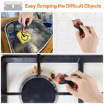 HASTHIP Glue Remover Machine 2 Pack for Stickers and Labels with 2-in-1 Scraper Tool featuring Ergonomic Handle and 20 Blades | Safe Storage Covers