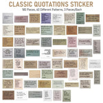 HASTHIP Motivational Quote Stickers for Journaling and Scrapbooking with 180 PVC Waterproof Vintage Designs | Ideal for Planners and Laptops