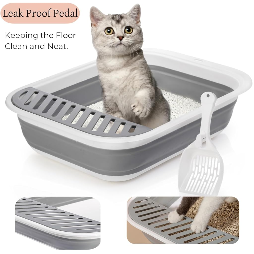HASTHIP® Collapsible Small Cat Litter Box