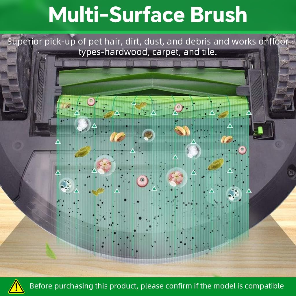 HASTHIP Replacement Parts Kit for iRobot Roomba i Series 10 pcs with Rubber and Edge-Sweeping Brushes | Includes Filters and Cleaning Tools
