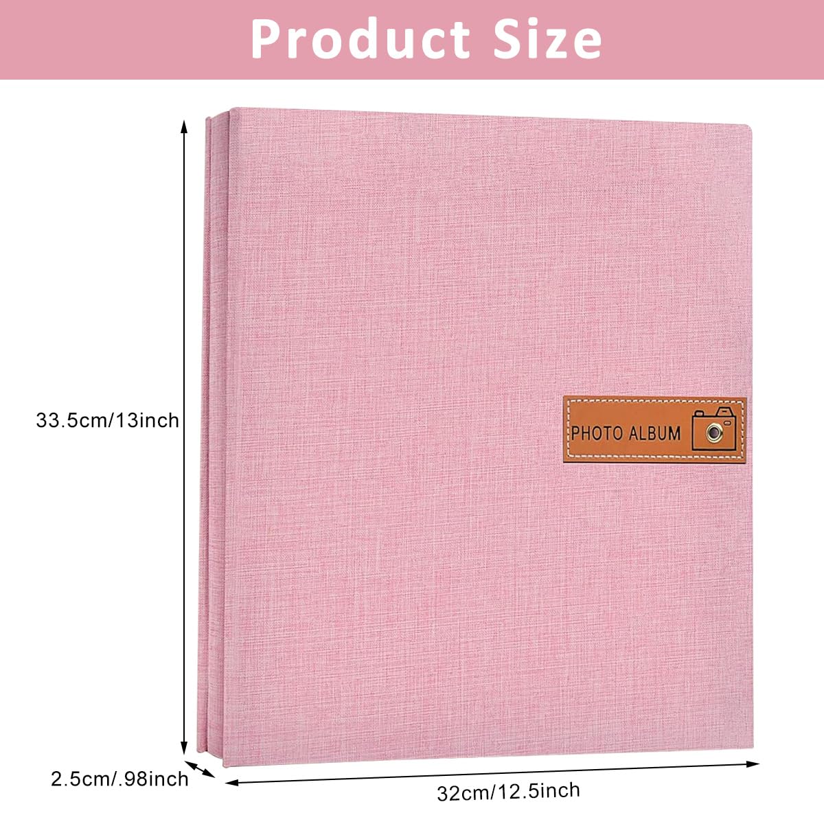 HASTHIP DIY Photo Album for Memories with 40 Pages and Aluminum Spindle Binding | Linen Cover Scrapbook for Family and Travel Photos