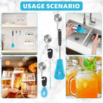 HASTHIP Bottle Cleaning Brushes Set for Cups and Straws with Curved Bristles | 3Pcs BPA Free