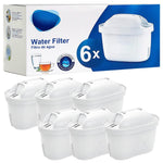 HASTHIP Compatible Brita Water Filter Pitchers for Cleaner Taste with 6 Pack 65 Gallon Filters