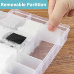 HASTHIP Embroidery Floss Organizer Kit for Cross Stitch with 24 Compartments and Bobbin Winder | Includes 120 Plastic Bobbins and Color Number Stickers