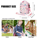 HASTHIP Lunch Box for Kids featuring triple-layer insulation with 8.5x3.2x10 in capacity | Blue Unicorn Print Tote for School Meals