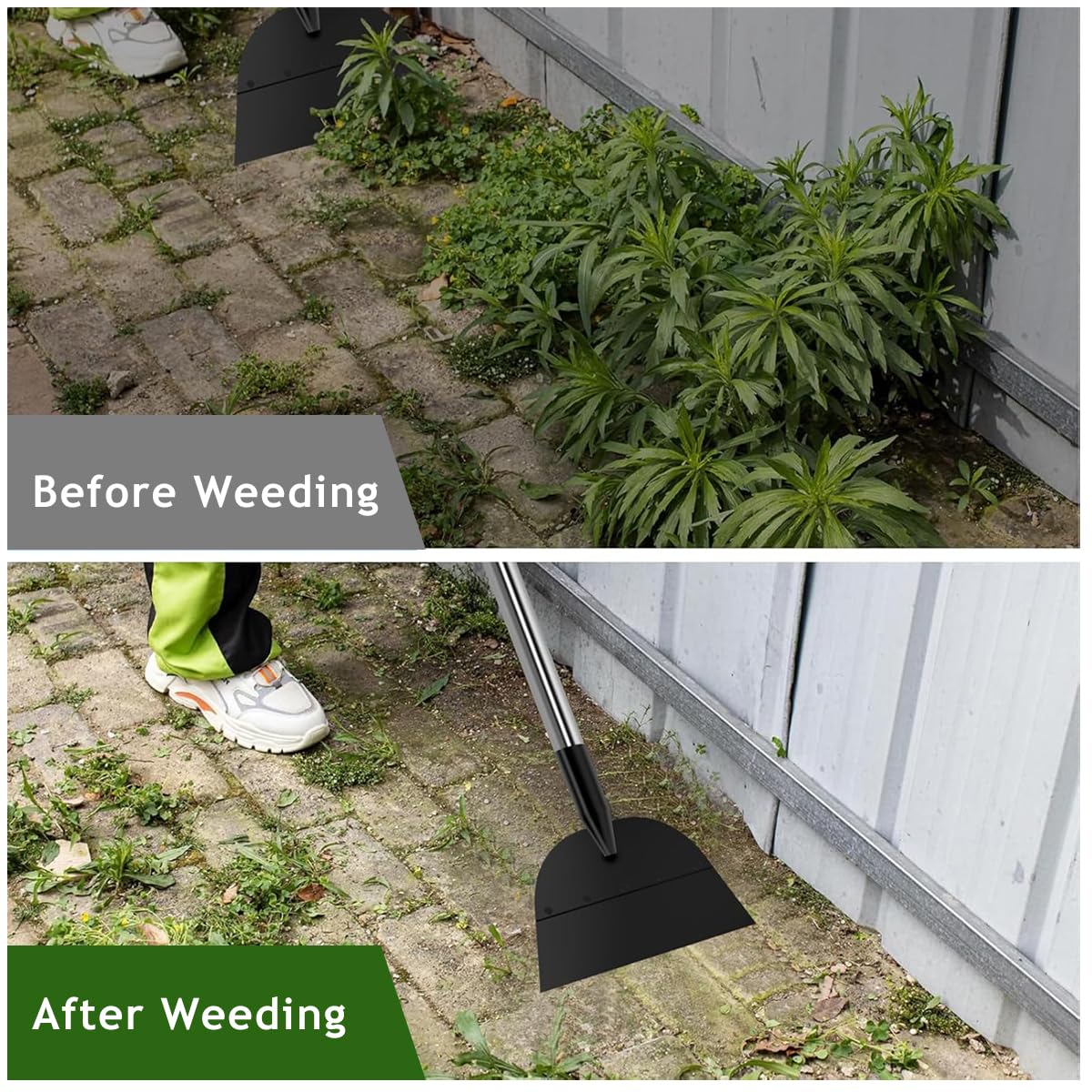 HASTHIP Garden Flat Head Shovel for Cleaning with 125 Long Handle and Steel Blade | Weed Remover Tool