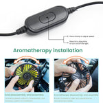 HASTHIP USB Car Fan for Air Vent with 3.39 in 5 Blade Clip On Design and ABS Build | 3 Speeds
