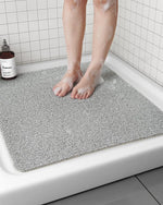 Non Slip Shower Mat, 23.6 x 23.6 inch Quick Drying PVC Loofah Bathmat, Easy Cleaning Shower Floor Mat for Shower, Tub, Bathroom, Wet Areas
