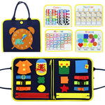 HASTHIP® All in 1 Educational Montessori Toy for 1 to 4 Year Old Kids and Parent Activity for Develop Basic Skill Upgrade Toddler Busy Board and Bag Design for Airplane or Car Travel