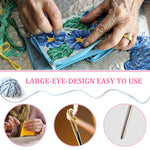 HASTHIP Crochet Hooks Set for DIY Knitting with Ergonomic Handles and 74PCS Aluminum Tools