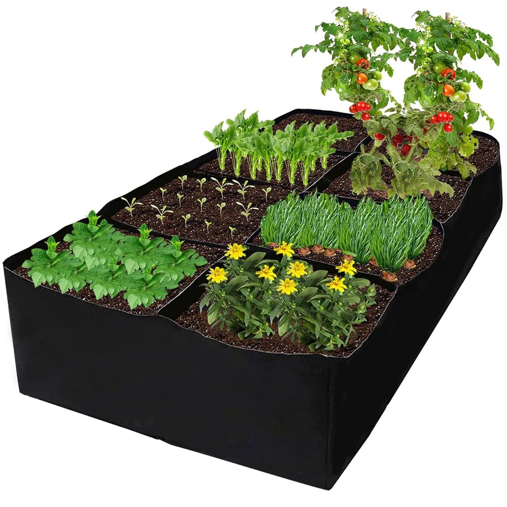 HASTHIP Seeding Tray for Growing Vegetables and Flowers featuring 8 Grids 31×31×31 cm Fabric
