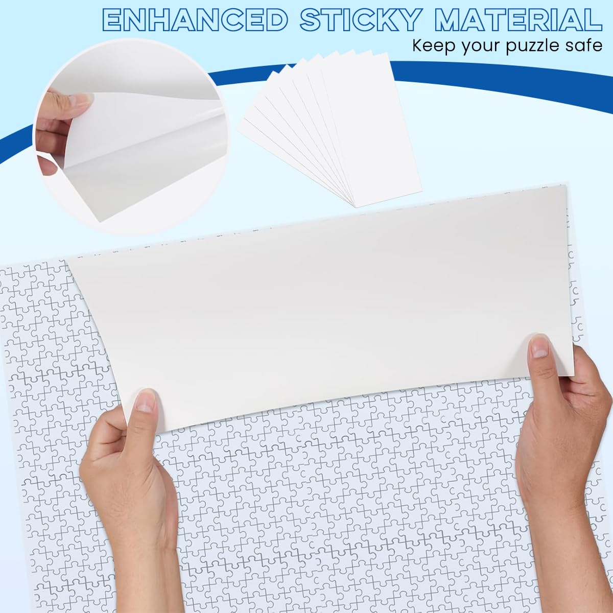HASTHIP Puzzle Saver Sheets for 1000 Piece Puzzles with Self Adhesive 26x18cm | 8 Pack