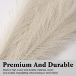 HASTHIP Faux Beige Pampas Grass Decor for Vase Filler and Home Display 20PCS 18in | Elegant Artificial Floral for Wedding and Farmhouse Rooms