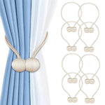 HASTHIP® 10Pack Magnetic Curtain Tiebacks Buckles Holdbacks Holders Hooks Clip for Home Outdoor Bedroom Office Decorative Beige 2PCS