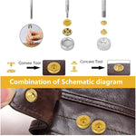 HASTHIP Metal Snap Button Set for DIY Clothes and Leather Crafts with 4 Setter Tools | 120 Sets 12.5mm Copper Zinc Alloy Fasteners in 6 Colors