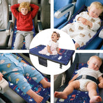 HASTHIP Toddler Airplane Bed 17.5x31.5 in for Travel with Zip Off Blanket and Side Pocket | Cartoon Design for Kids