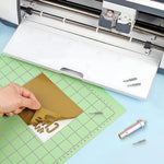 HASTHIP Engraver Blade for Cricut Maker and Explore Machines with 6 Piece Fine Point Set featuring Carbide Construction and Rubber Sleeve Safety Design