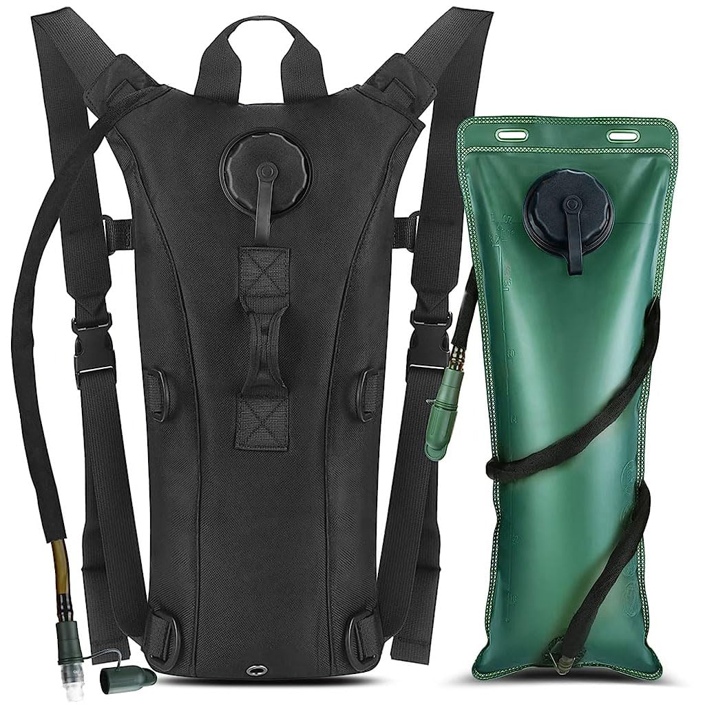 HASTHIP® Hydration Pack Backpack with 3L Bladder, Tactical Water Bag for Hiking, Biking, Running, Walking