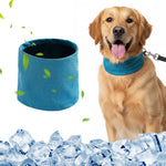 HASTHIP® Summer Dog Cooling Collar Cool Touch Bandana with D Ring Open Hole, Breathable Mesh Quick Dry Pet Scarf Neck Gaiter Cloth Collar Neck Wrap, Keeps Dog Cozy and Cool-L