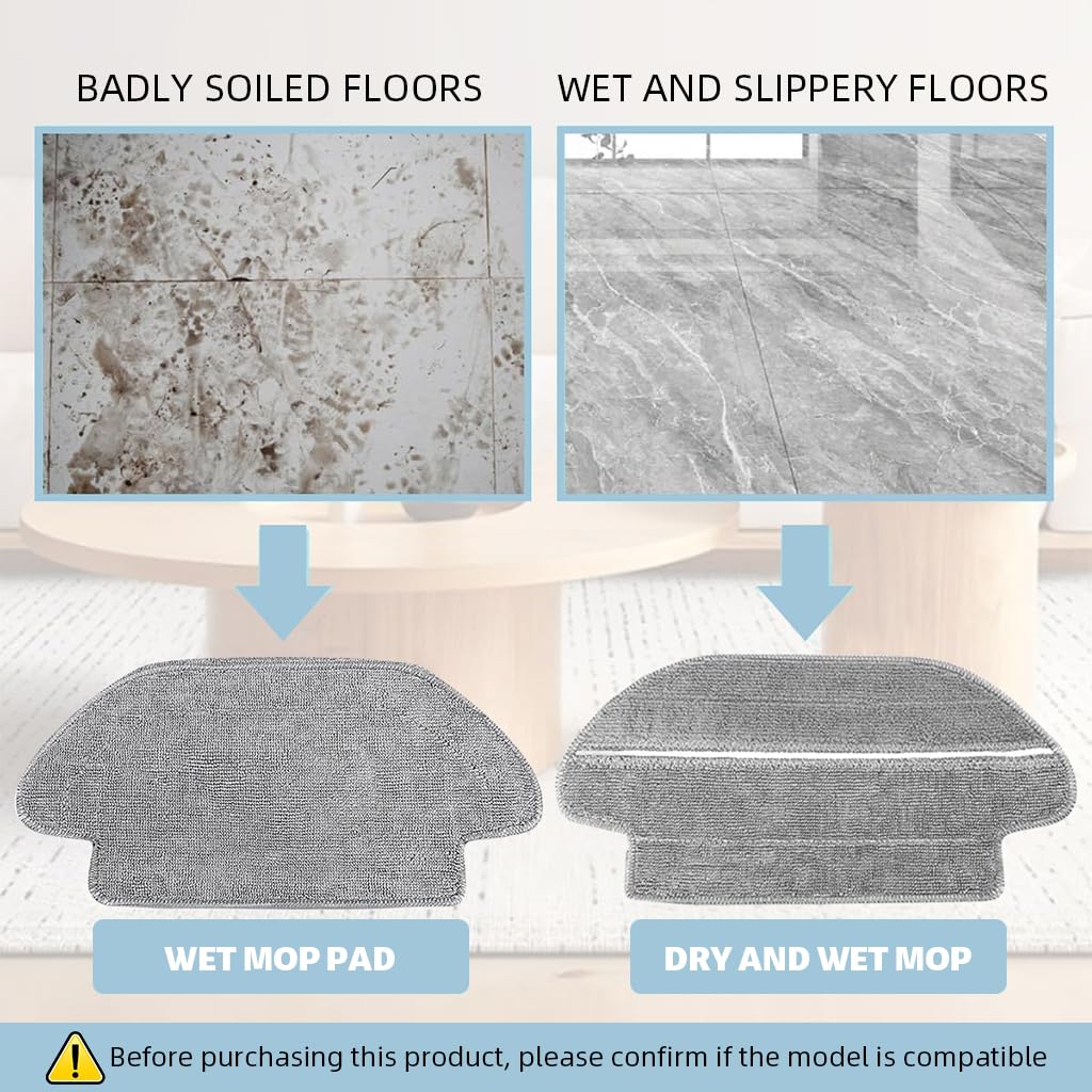 HASTHIP Replacement Parts Kit for Viomi SE Vacuum Cleaner with 9Pcs Brushes Filters and Mops