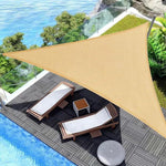 HASTHIP Sun Shade Sail for Backyard and Camping with 118 in Triangle Canopy & D Rings | Beige HDPE Outdoor Cover