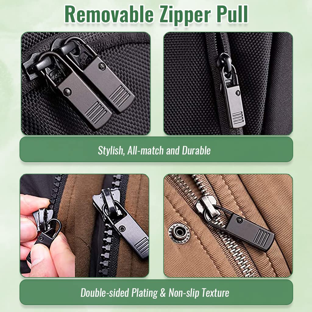HASTHIP Zipper Pull Replacement Kit for Bags and Jackets with 20pcs Set | Tool Free Clip Design