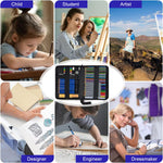 HASTHIP Sketching Kit for Artists and Students with 51 Pcs Tools & Zipper Case | Non Toxic Wood Pencils and Charcoal