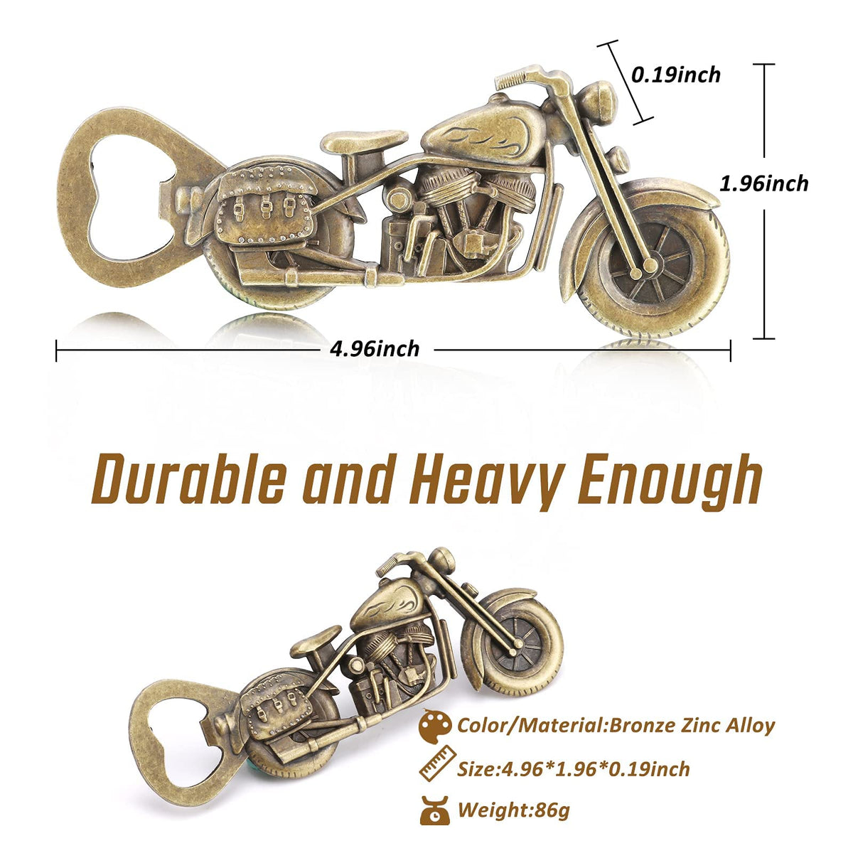 Motorcycle Bottle Opener, Beer Bottle Opener Gift for Man, Cool Retro Motorcycle Opener Gift for Fathers Day Valentine's Day Birthday, Gadgets Presents Son Husband Grandpa Boyfriend Christmas