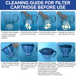 HASTHIP Compatible Brita Water Filter Pitchers for Clean Drinking Water with 32 Gal Capacity | Easy Twist Lock Replacement Design