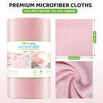 HASTHIP Microfiber Cleaning Cloth for Kitchen with 50 Pre Cut Sheets 25x25cm | Reusable Roll