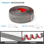 HASTHIP Floor Transition Strip for Joining Gaps and Carpet Thresholds 47.2 x 1.57 in Gray 3PCS | Scratch‑Resistant PVC Self Adhesive Design