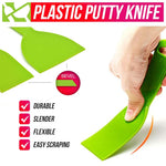 HASTHIP® 8PCS Flexible Plastic Putty Blade Scraper Set (2/4/6/8 Inch) Durable PP Wall Putty Blades for Drywall, Plaster, Decals, Wallpaper, Paint Removal & Craft Projects