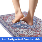 HASTHIP® Kitchen Mats for Floor Anti Slip, Water-Absorbent Polyester Floor Mat for Kitchen, Washable Soft Absorbent Rugs, 2 Sizes (40×60cm & 40×120cm)