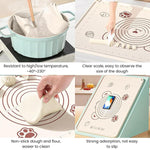 HASTHIP Silicone Baking Mat for Dough Rolling with Non Stick Surface and Measurement 19.6x15.7 in | Includes Scraper and Brush