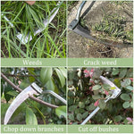 HASTHIP Grass Sickle Cutter Head for Weeding and Harvesting with 37cm Handle featuring Curved Stainless Steel Blade | Ergonomic Wooden Grip
