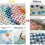 HASTHIP Diamond Painting Kit for DIY Crafts featuring 12x16 inch Flower Canvas | 3PCS Set